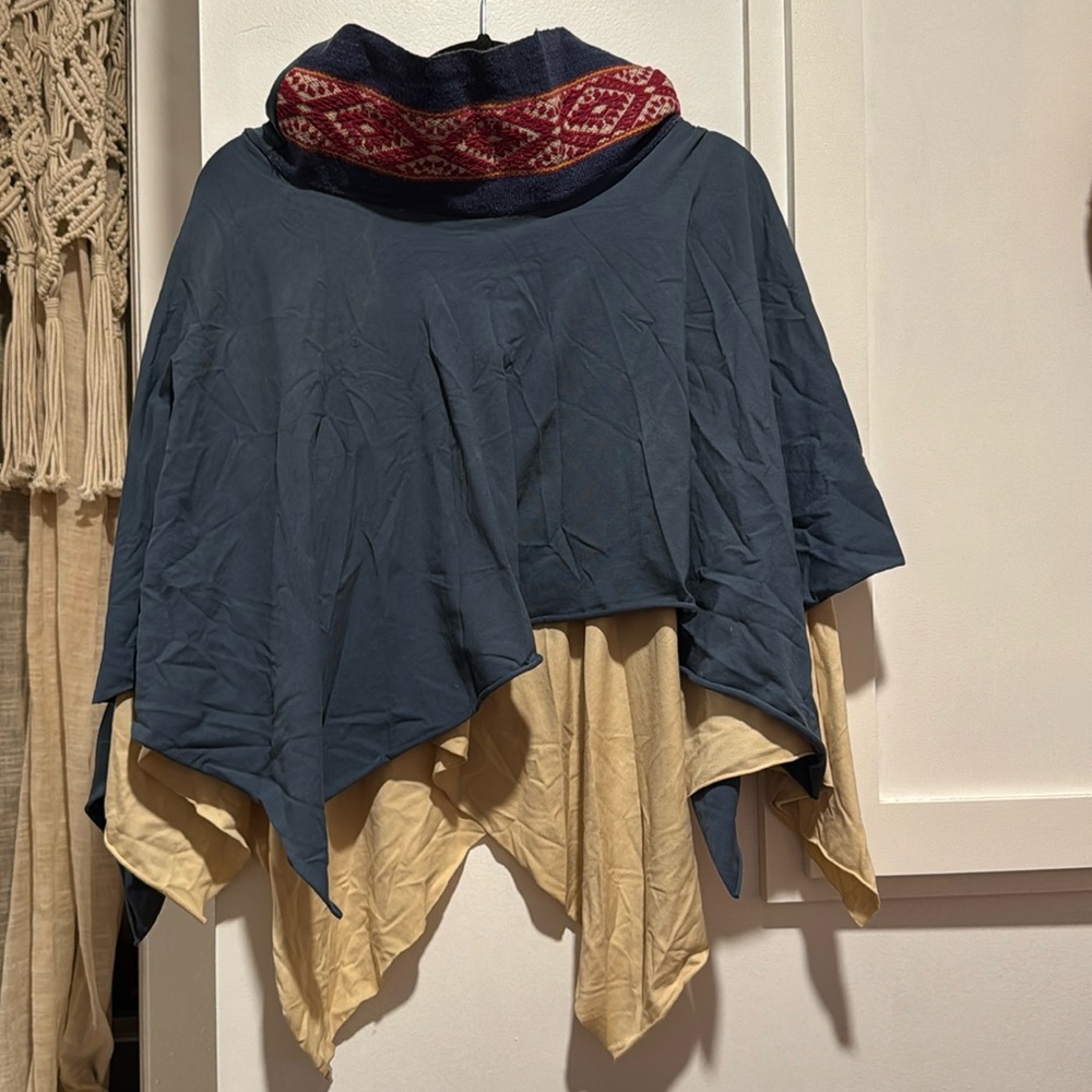 Andean layered skirt with embroidered waist